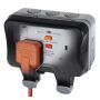 BG Storm Outdoor Socket 2 Gang with RCD IP66 WP22ARCD