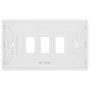 BG Nexus 3 Gang Grid Module Front Plate R83 White