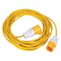 Brackenheath 14M 110V Extension Lead Yellow 16A Plug and Coupler