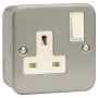 Click Essentials Metal Clad 13A Single Socket CL035