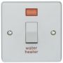 Crabtree Capital 4015/31 Switch 20A DP Neon Water Heater White #