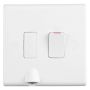 Deta Slimline S1374 Switched Spur 13A DP Bottom Flex Out White