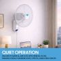 Prem-i-Air Wall Fan 3 Speed Oscillating 18 Inch Timer Remote