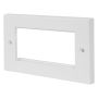 CAT5E 2 Gang 4 Way Face Plate Flat