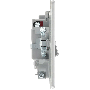 BG Screwless Brushed Steel FBS53 13A Switched Fused Spur Flex Neon