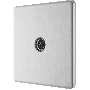 BG Screwless Brushed Steel FBS60 TV Aerial Co-Axial Socket