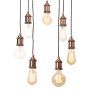 Inlight Spider Pendant E27 7 Light Antique Copper