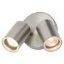 Forum Zink Leto Adjustable Double Spotlight Wall Light Steel
