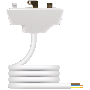 Hager Klik 6A Plug-In Ceiling Rose 4 Pin with 2M LS0H Flex