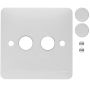 Hager Sollysta Push 2 Gang Dimmer Kit  White WMDRP2KIT