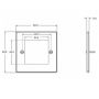 Hamilton Hartland 2 Module EuroFix Faceplate Satin Steel