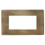 Hamilton Hartland G2 4 Module EuroFix Faceplate Antique Brass