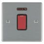 Hamilton Hartland 45A Cooker Switch 1 Gang Neon Satin Steel Black