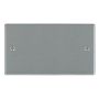 Hamilton Hartland Double Blanking Plate 2 Gang Satin Steel