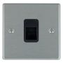 Hamilton Hartland Telephone Slave Socket 1 Gang Satin Steel Black