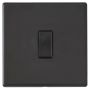 Hamilton Hartland G2 1 Gang Light Switch Matt Black