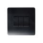 Forum Lighting 3 Gang Switch Black Dimmable Battery-Powered