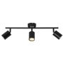 Forum Lighting Joshua Spotlight 3 Lamp Plate Mount GU10 7W Black IP44