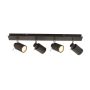 Forum Lighting Scorpius Ceiling Light GU10 4 x 7W 4 Lamp Black IP44