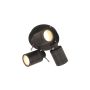 Forum Lighting Scorpius Ceiling Light GU10 4 x 7W 3 Lamp Black IP44