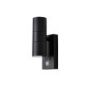 Forum Zink Leto GU10 Spotlight PIR Up and Down Wall Light Black