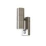 Forum Zink Leto GU10 Spotlight PIR Up and Down Wall Light Steel