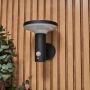 Forum Lighting Clara Solar Wall Light LED 4.4W PIR Black IP44