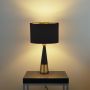 Searchlight Chloe Table Lamp Copper Finish Black Lampshade