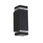 Searchlight Houston Outdoor Wall Light 2 Lamps GU10 Black IP44