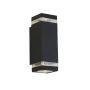 Searchlight Houston Outdoor Wall Light 2 Lamps GU10 Black IP44