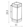 Searchlight Houston Outdoor Wall Light 2 Lamps GU10 Black IP44