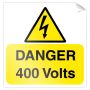 Label Danger 400V 75 x 75mm Label Pack 10