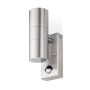 JCC Up and Down Wall Light GU10 7W PIR Sensor Stainless Steel IP44