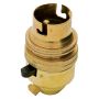 Jeani Brass Lampholder Bayonet Cap Switched Lamp Shade Ring