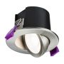 Knightsbridge 230V Fire Rated IP65 Tilt LED Downlight Brushed Chrome