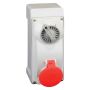 Lewden 16A 5 Pin 415V Interlocked Socket Red IP44
