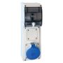 Lewden 32A 3 Pin 240V RCD Socket Blue IP44