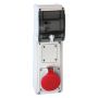 Lewden 32A 5 Pin 415V RCD Socket Red IP44