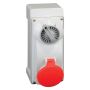Lewden 32A 5 Pin 415V Interlocked Switched Socket Red IP44
