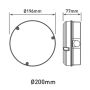 Luceco Mosi 7W LED Bulkhead Light 4000K IP65 White LBM200W7S40