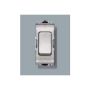 MK Edge/Aspect Grid K4882BSSW 10A 2 Way Switch Brushed Steel White