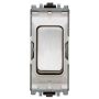 MK Edge/Aspect Grid K4910BSSW 20A DP Push Make Switch Brushed Steel White