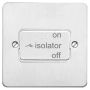 MK Edge K14859BSSW 3 Pole Fan Isolator Brushed Steel White