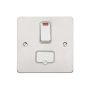 MK Edge K14961BSSW 13A DP Switched Spur Neon Brushed Steel White
