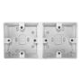 MK Logic K2025WHI 38mm Moulded Dual Box 2 Gang White