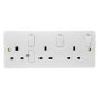 MK Logic K2737WHI Triple Plug Socket White