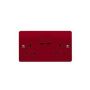 MK Logic K2747D1RED 13A Double Socket Red Frontplate and Rockers Red