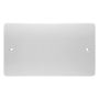MK Logic K3828WHI 2 Gang Moulded Blank Plate White
