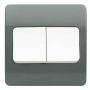 MK Logic K4782GRA 2 Gang SP 2 Way Wide Switch Graphite