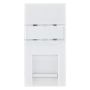 MK Logic K5846WHI RJ45 Cat6 1 Module Euro Data Socket White